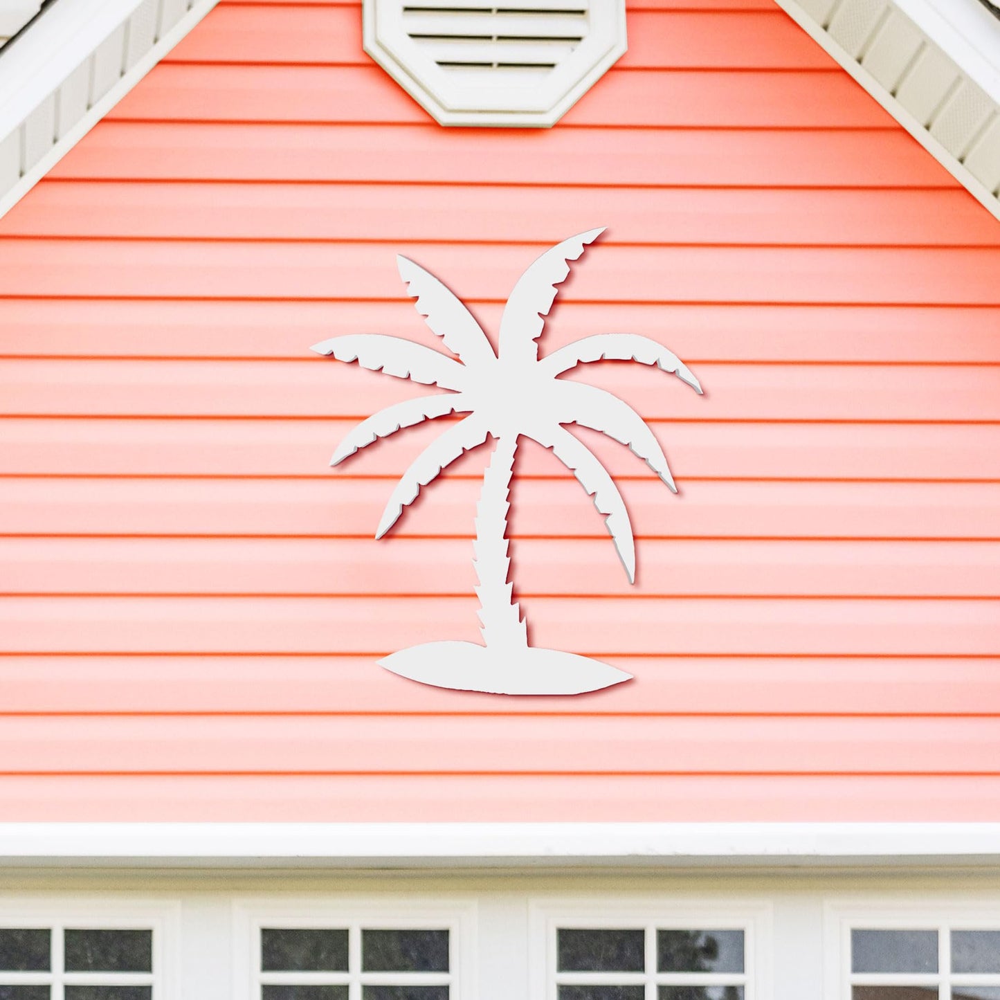 Outdoor Palm Tree Wall Art – Weatherproof PVC Coastal Sign, Beach House & Poolside Decor