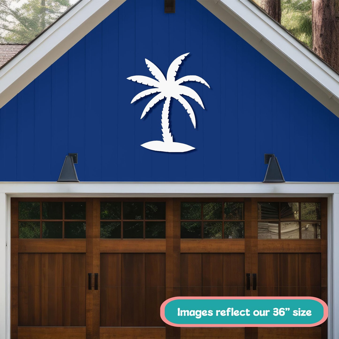 Outdoor Palm Tree Wall Art – Weatherproof PVC Coastal Sign, Beach House & Poolside Decor