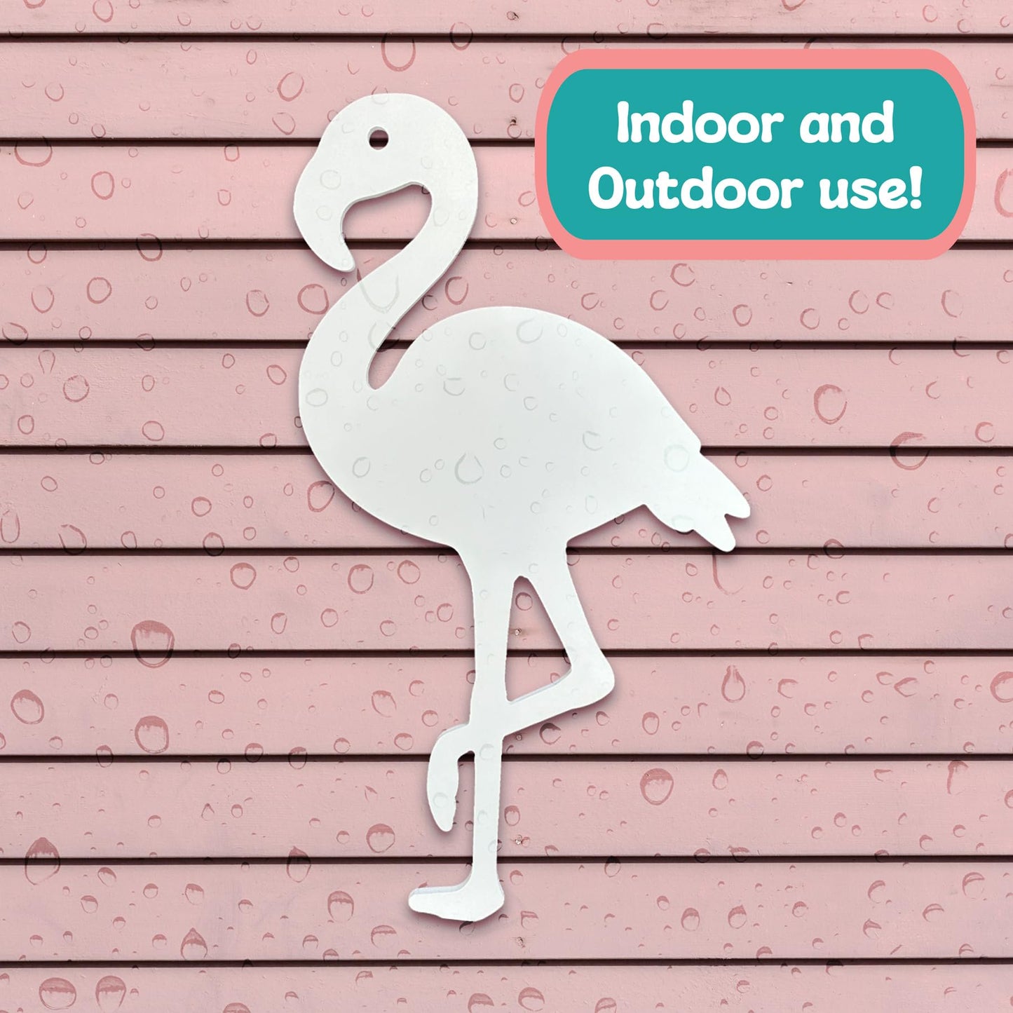 Flamingo PVC Outdoor Wall Art Sign