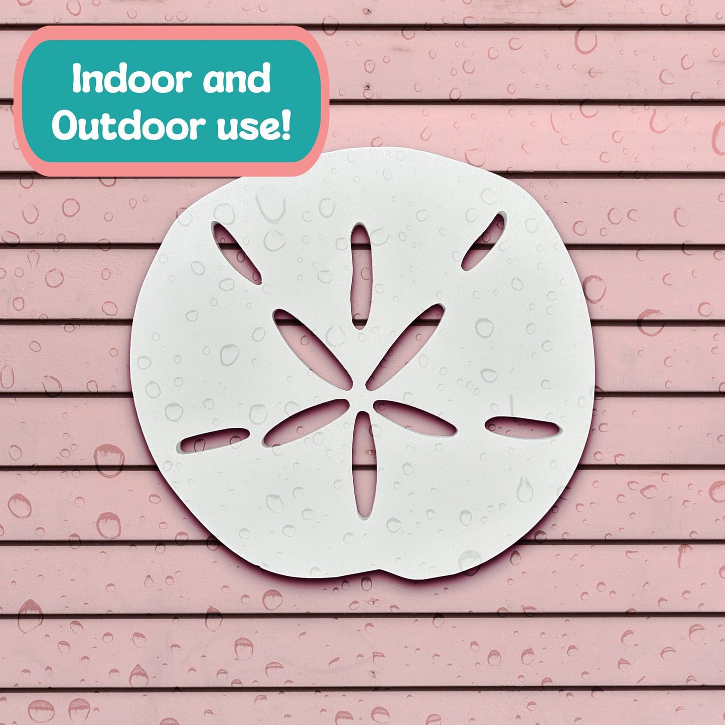 Outdoor Sand Dollar Wall Decor, Coastal Sign for Beach House, PVC Sand Dollar