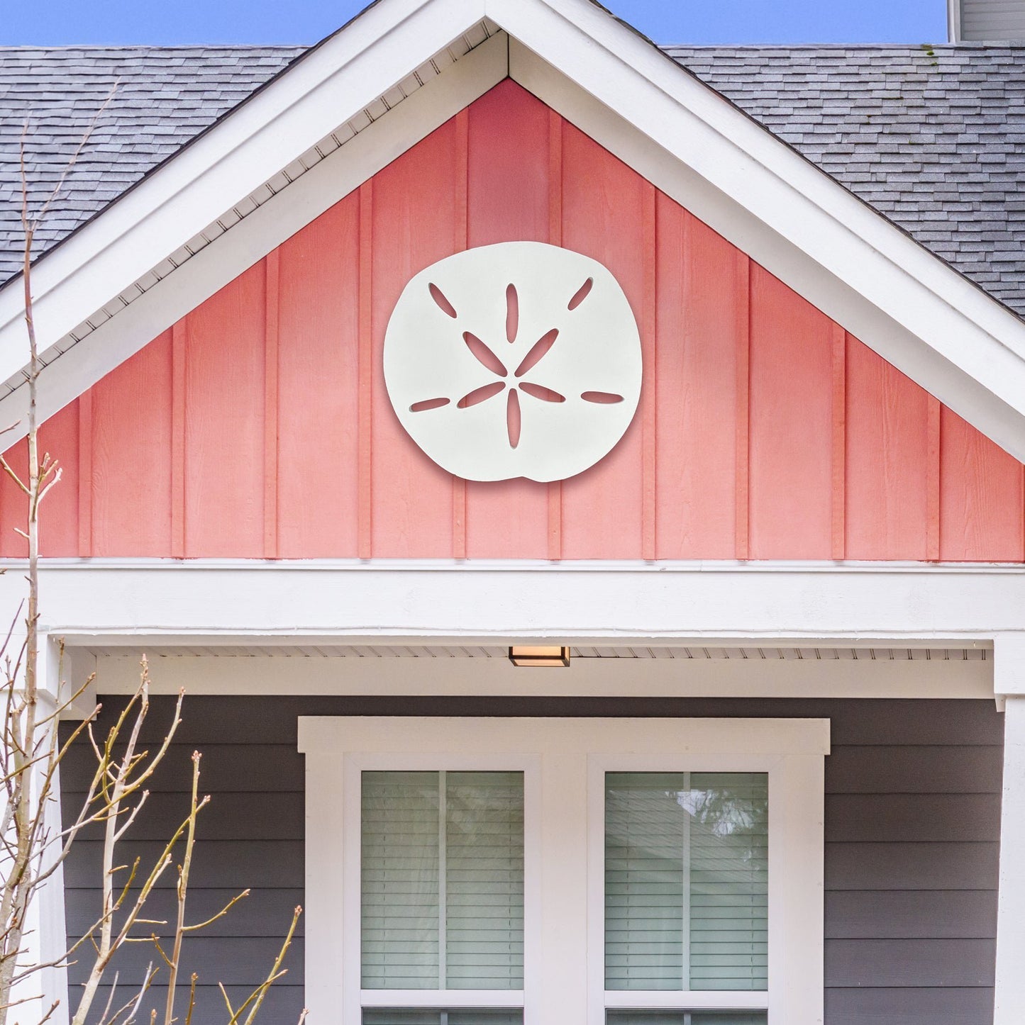 Outdoor Sand Dollar Wall Decor, Coastal Sign for Beach House, PVC Sand Dollar