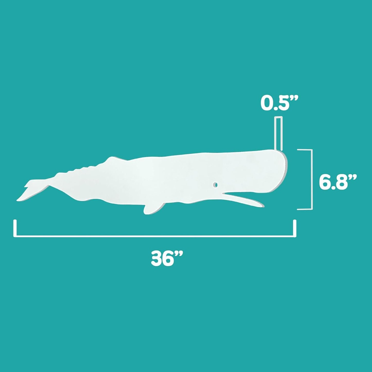 JennyGems Outdoor Whale Wall Art  Nautical Beach House Decoration  PVC Whale Sign for Coastal Cottage, Shed, Patio  Weatherproof Ocean-Inspired Wall Hanging, 3 Foot