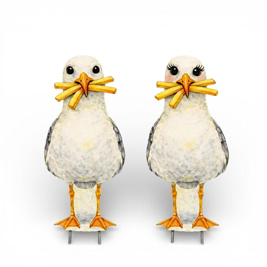 Sully and Sally Seagulls - the Local Lovebirds Yard and Garden Signs, Weather Resistant