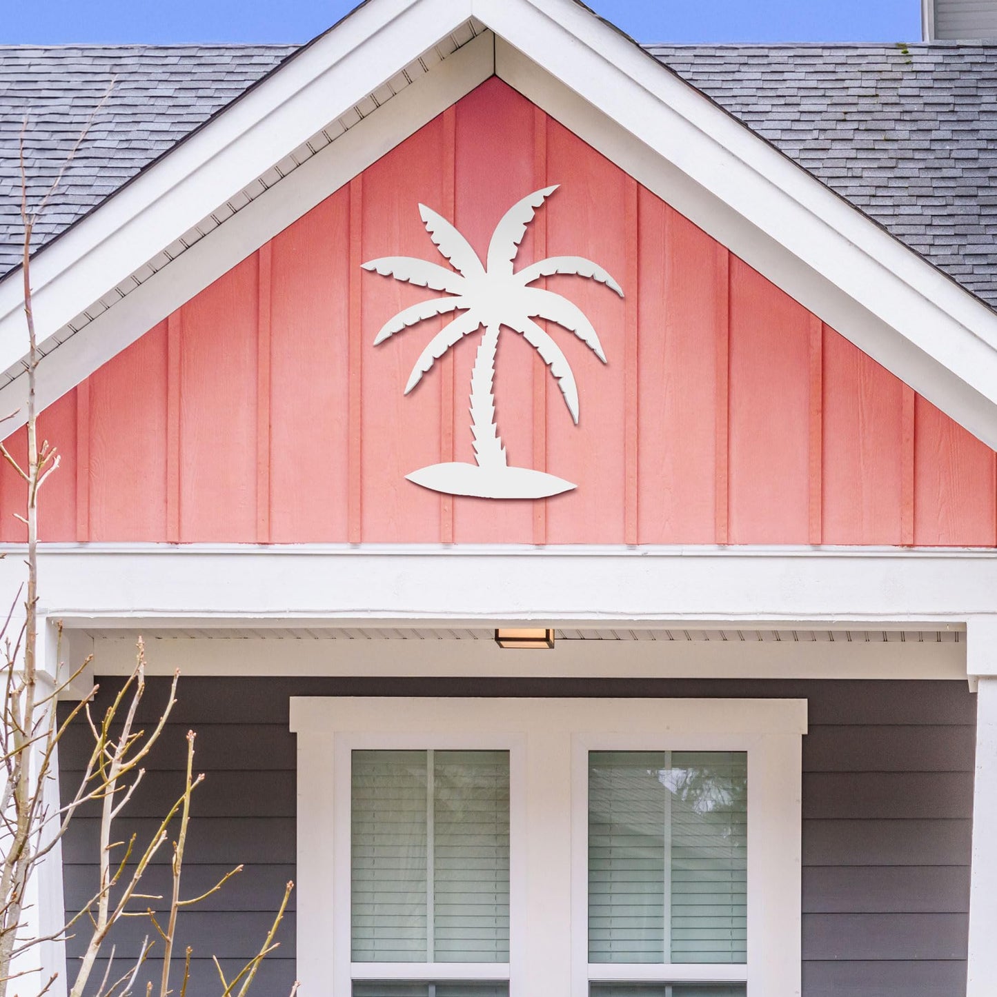 Outdoor Palm Tree Wall Art – Weatherproof PVC Coastal Sign, Beach House & Poolside Decor