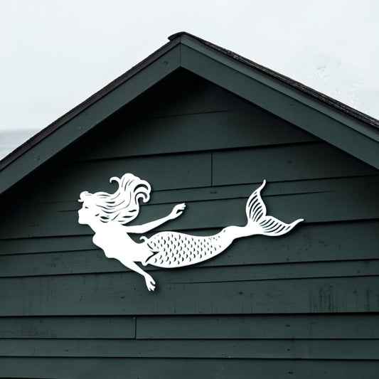 Mermaid Wall Art – Weatherproof PVC Decor for Beach House, Porch & Pool