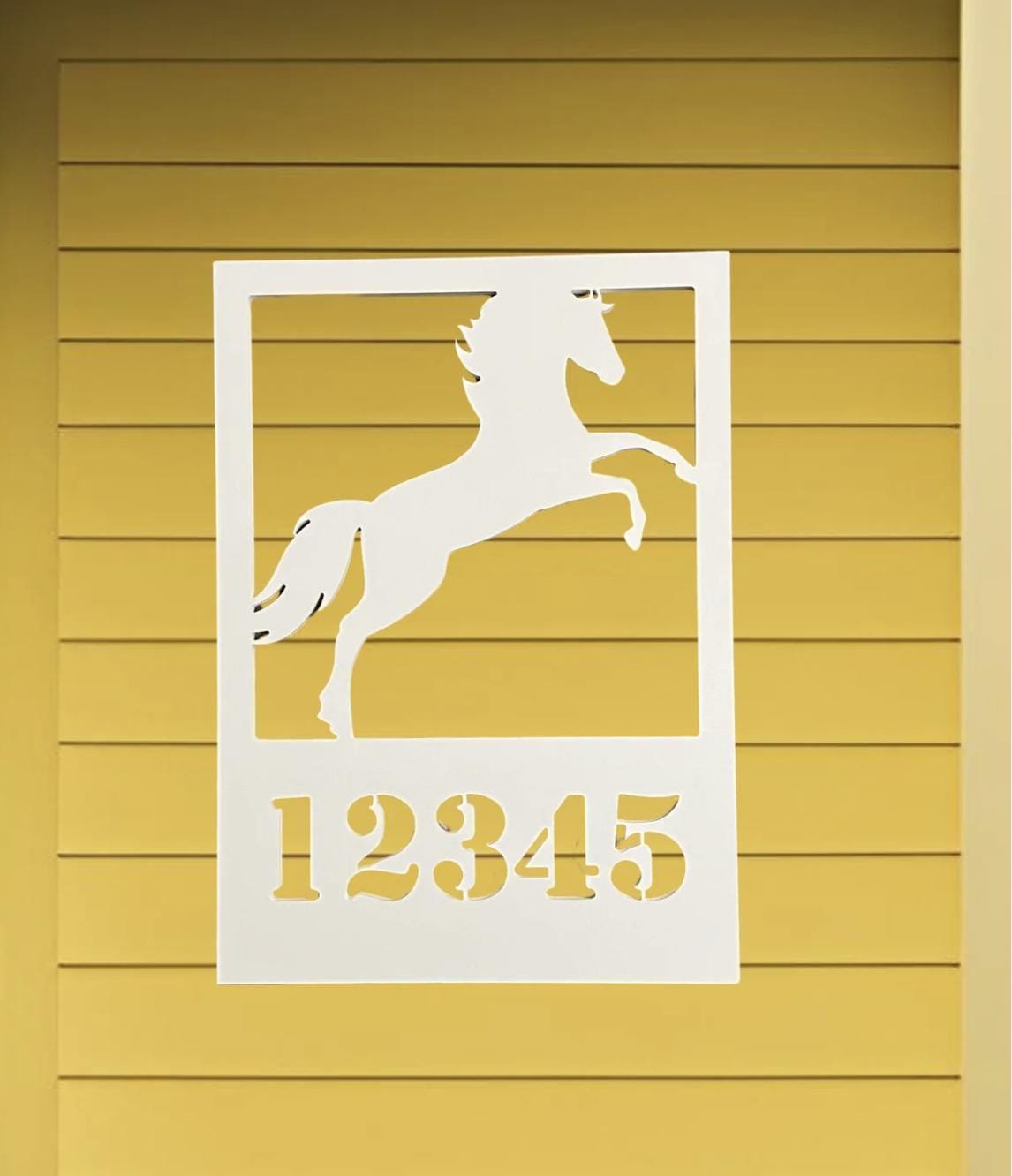 Custom Horse Address Sign: Weatherproof Farmhouse Decor