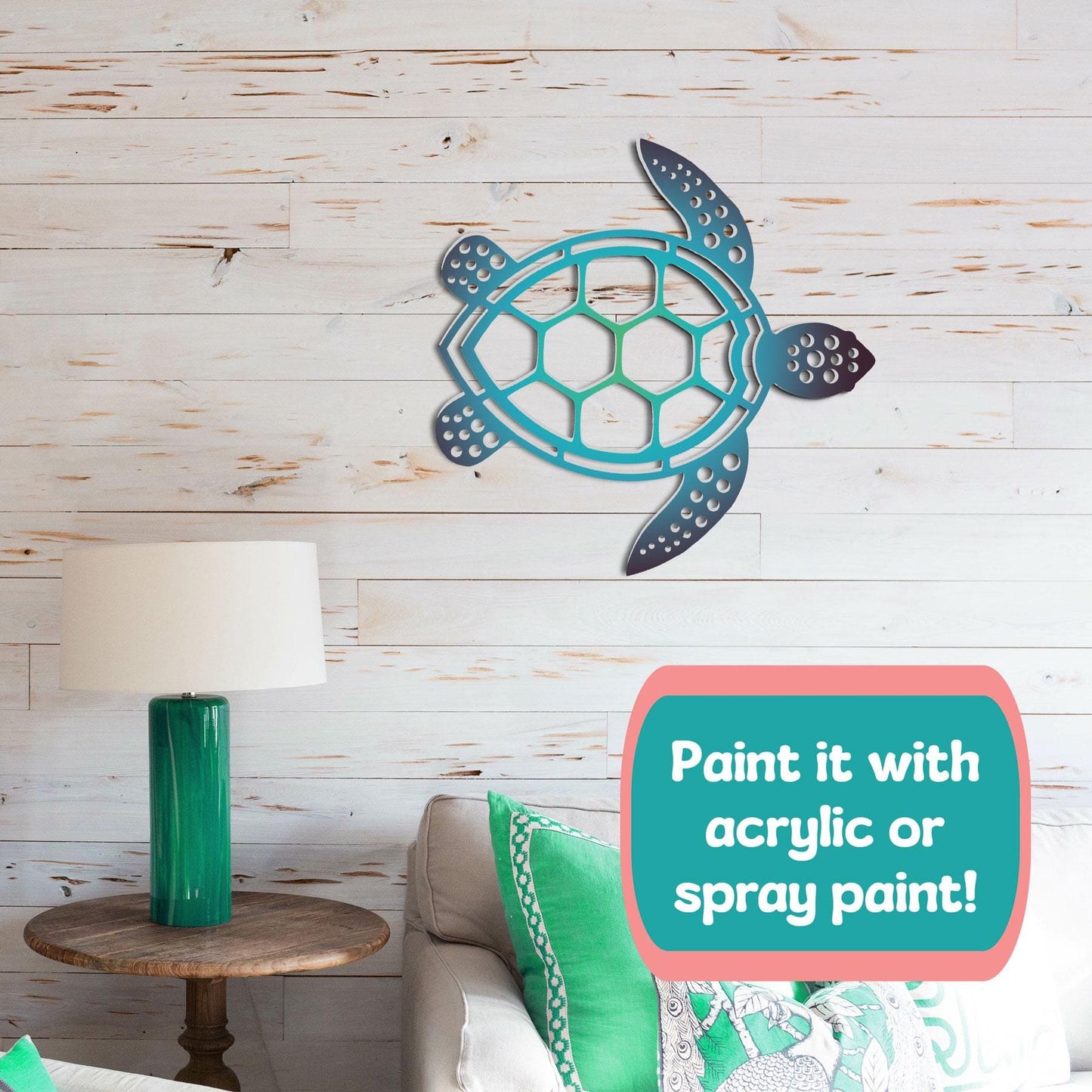 Sea Turtle Outdoor Wall Art,PVC