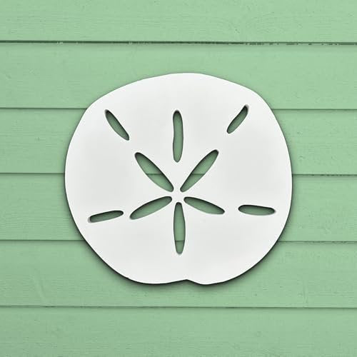 Outdoor Sand Dollar Wall Decor, Coastal Sign for Beach House, PVC Sand Dollar