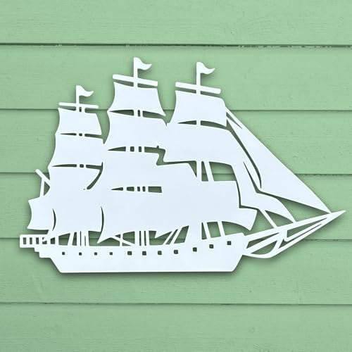 Outdoor Nautical Ship Wall Art, PVC Ship Décor for Beach House