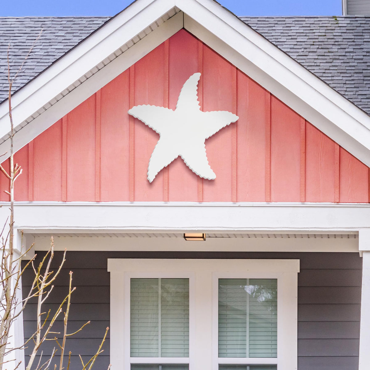 Outdoor Starfish Wall Decor, PVC Starfish Beach House Decoration, Weatherproof Coastal Wall Art for Pool, Shed, Nautical Ocean-Themed Hanging Sign