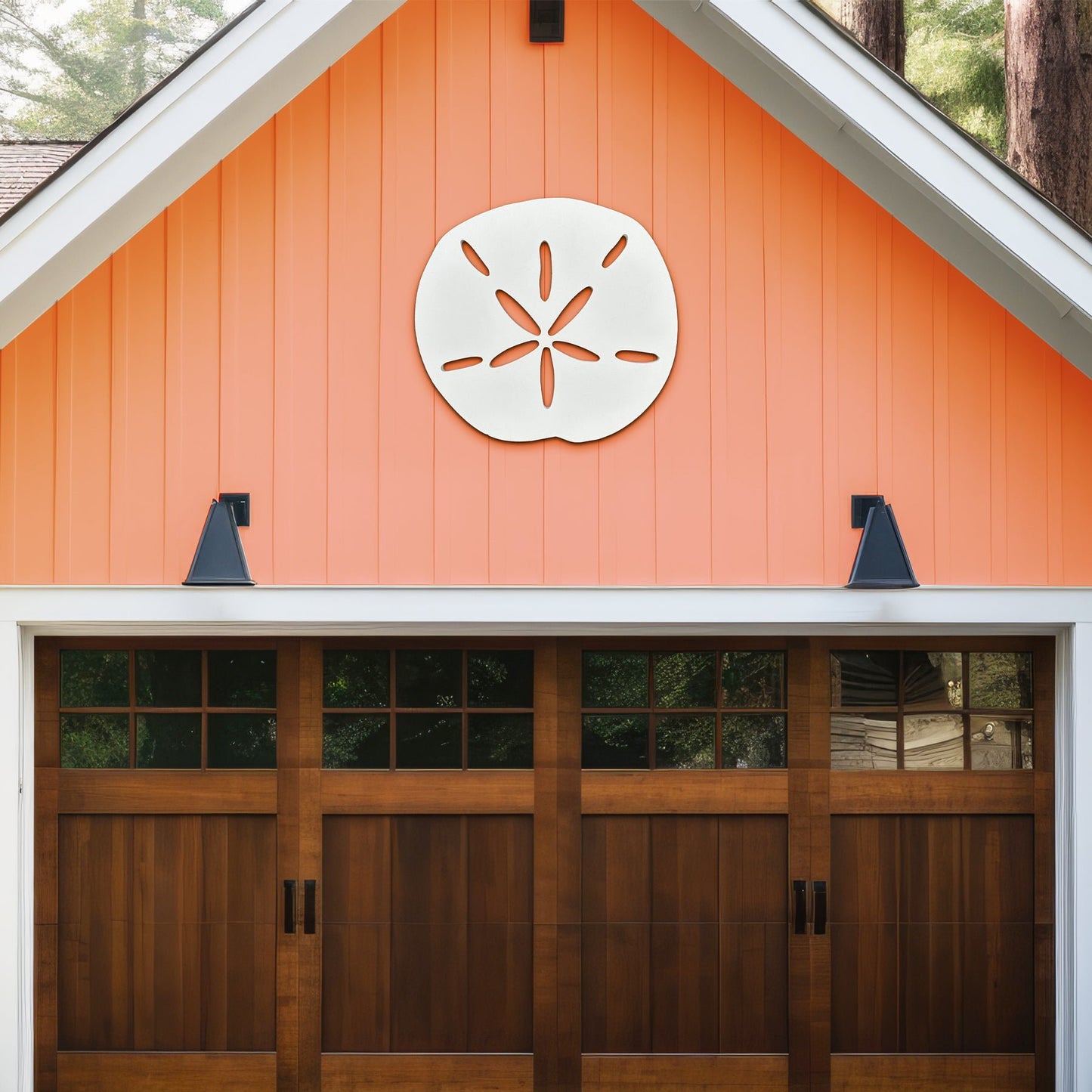 Outdoor Sand Dollar Wall Decor, Coastal Sign for Beach House, PVC Sand Dollar