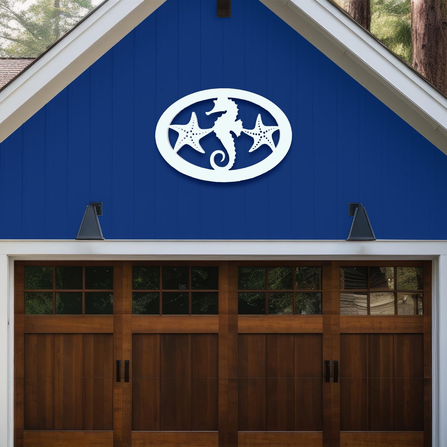 Seahorse and Starfish Outdoor Sign