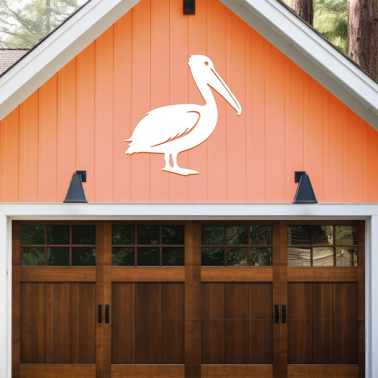 Outdoor Pelican Wall Art – Coastal Beach House Decoration – Weatherproof PVC Seaside Bird Accent for Cottage, Fence, Shed, Indoor Outdoor (2 Foot)