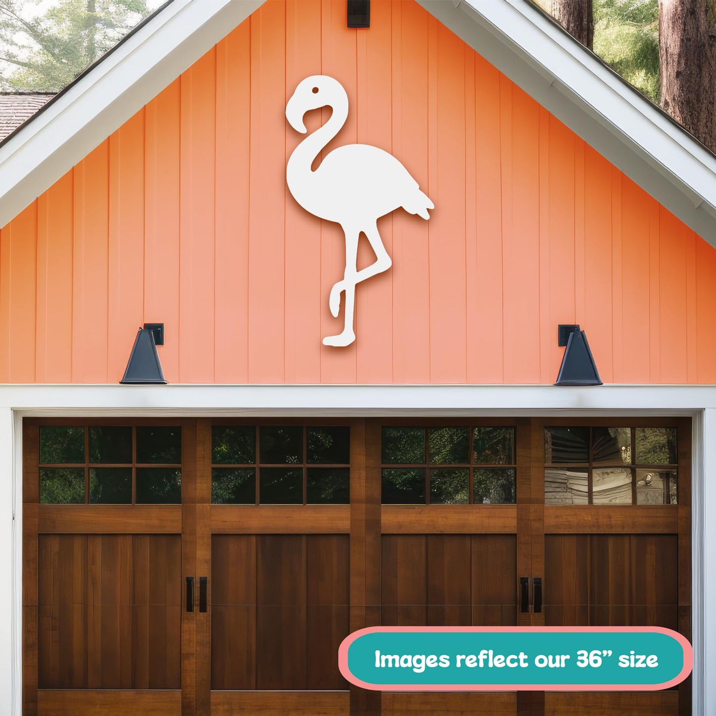 Flamingo PVC Outdoor Wall Art Sign
