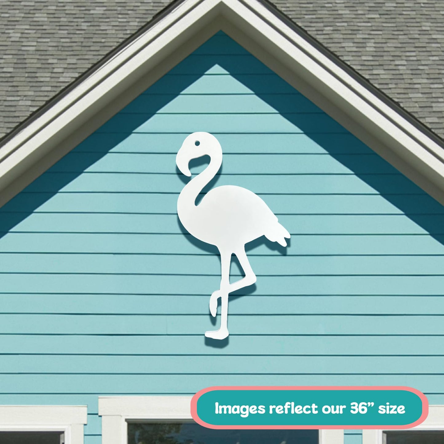Flamingo PVC Outdoor Wall Art Sign