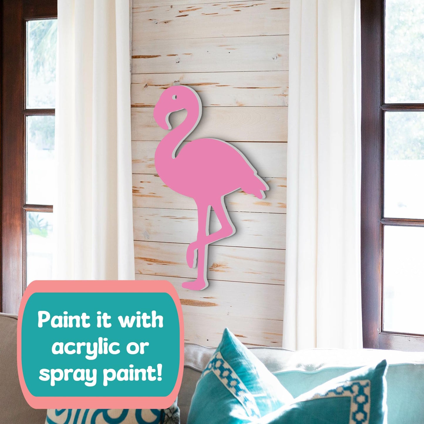 Flamingo PVC Outdoor Wall Art Sign