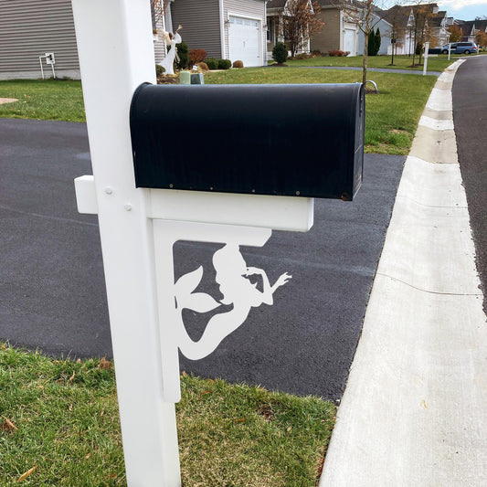 Mermaid Mailbox Bracket: Weather Resistant PVC Beach House Decor