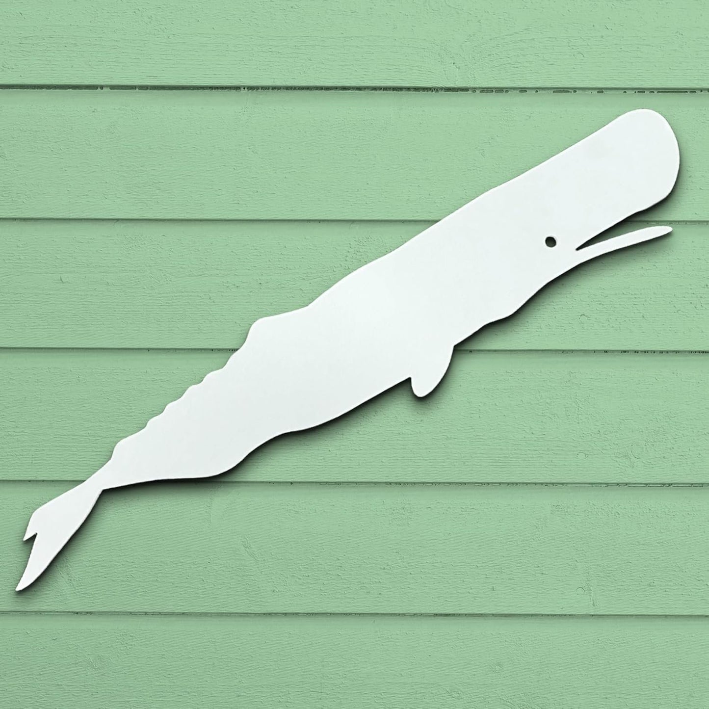 JennyGems Outdoor Whale Wall Art  Nautical Beach House Decoration  PVC Whale Sign for Coastal Cottage, Shed, Patio  Weatherproof Ocean-Inspired Wall Hanging, 3 Foot