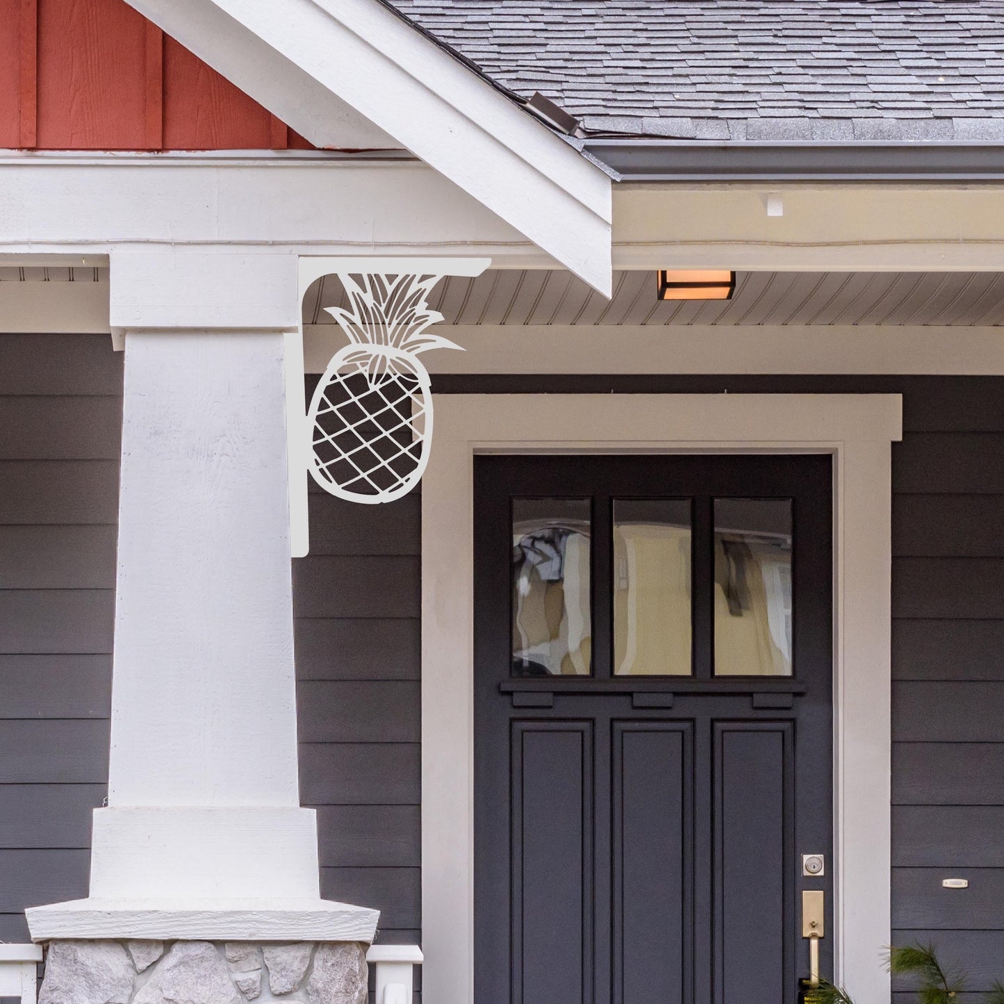 Pineapple Mailbox Bracket: Weather-Resistant Coastal Decor