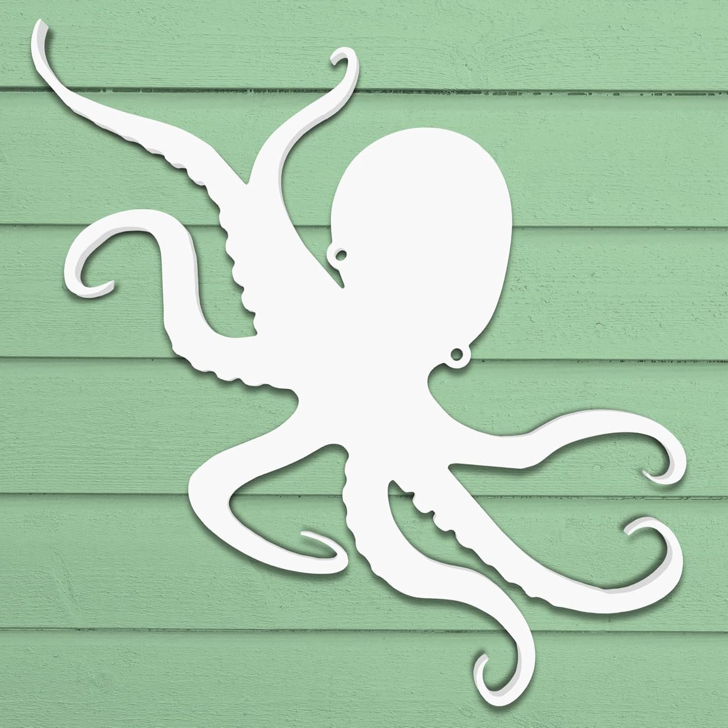 JennyGems Outdoor Octopus Wall Art  PVC Coastal Beach House Decoration  Octopus Sign  Weatherproof Nautical Wall Hanging  Ocean-Inspired Home Decor, 2 Foot