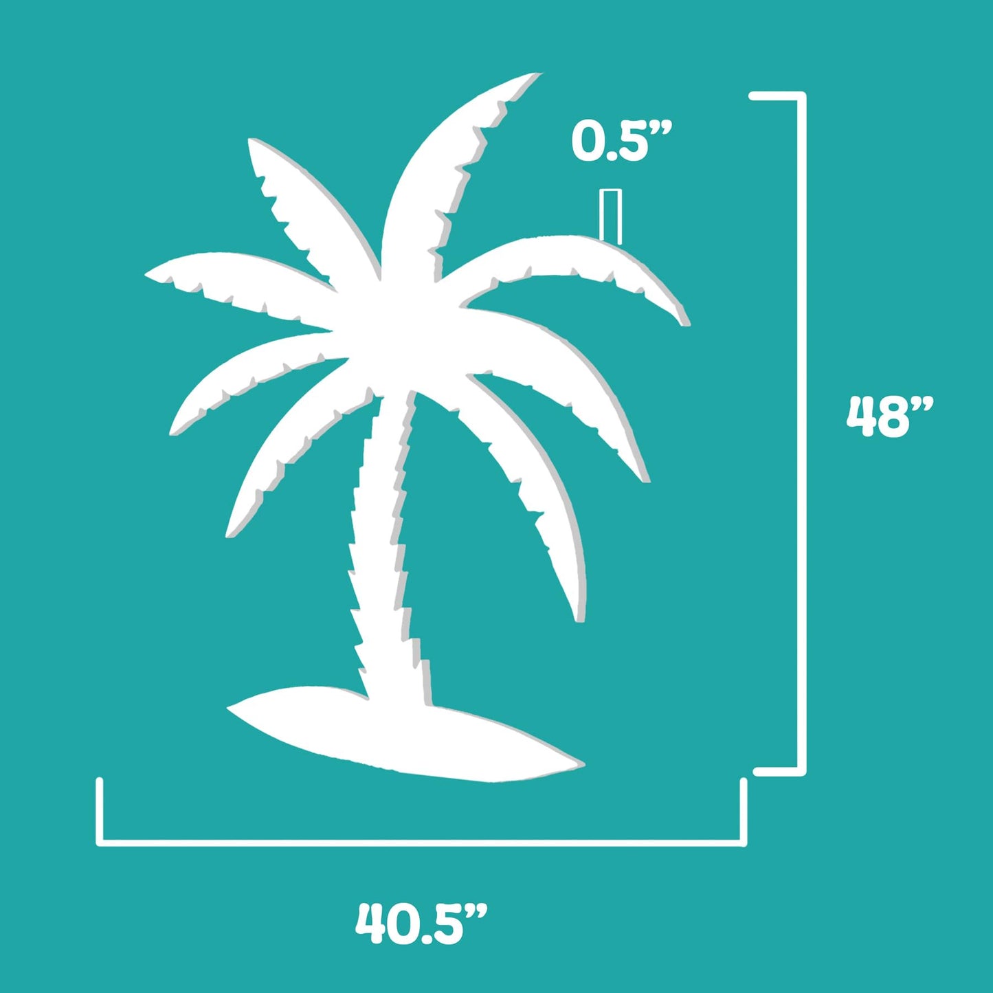Outdoor Palm Tree Wall Art – Weatherproof PVC Coastal Sign, Beach House & Poolside Decor