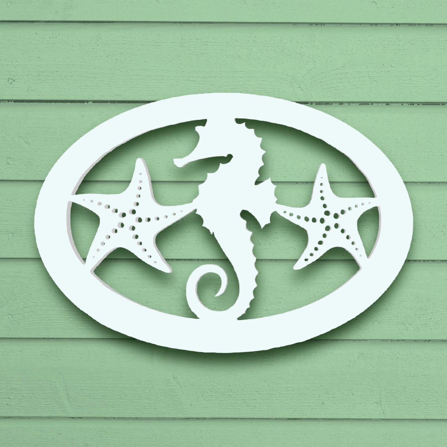 Seahorse and Starfish Outdoor Sign