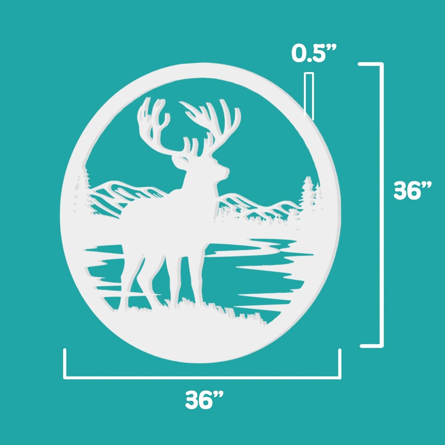 Deer Silhouette Wall Art: Rustic Cabin Decor, PVC Wilderness Sign
