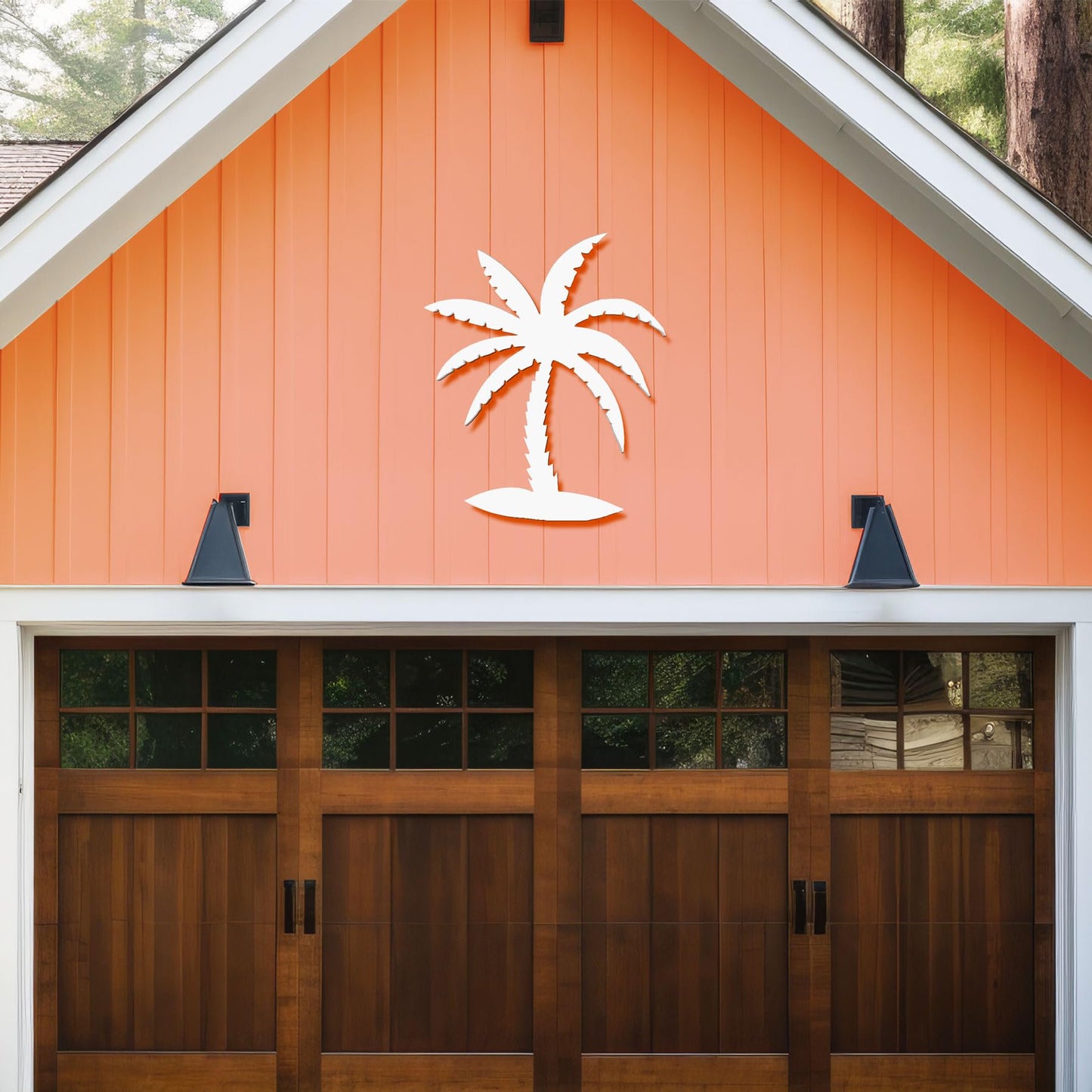 Outdoor Palm Tree Wall Art – Weatherproof PVC Coastal Sign, Beach House & Poolside Decor