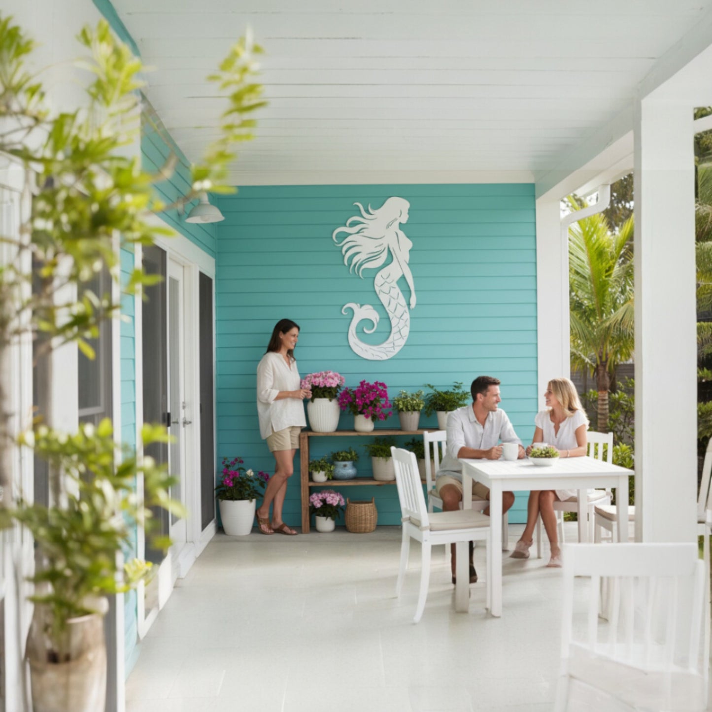 Mermaid Wall Art, Indoor Outdoor PVC Decoration Sign